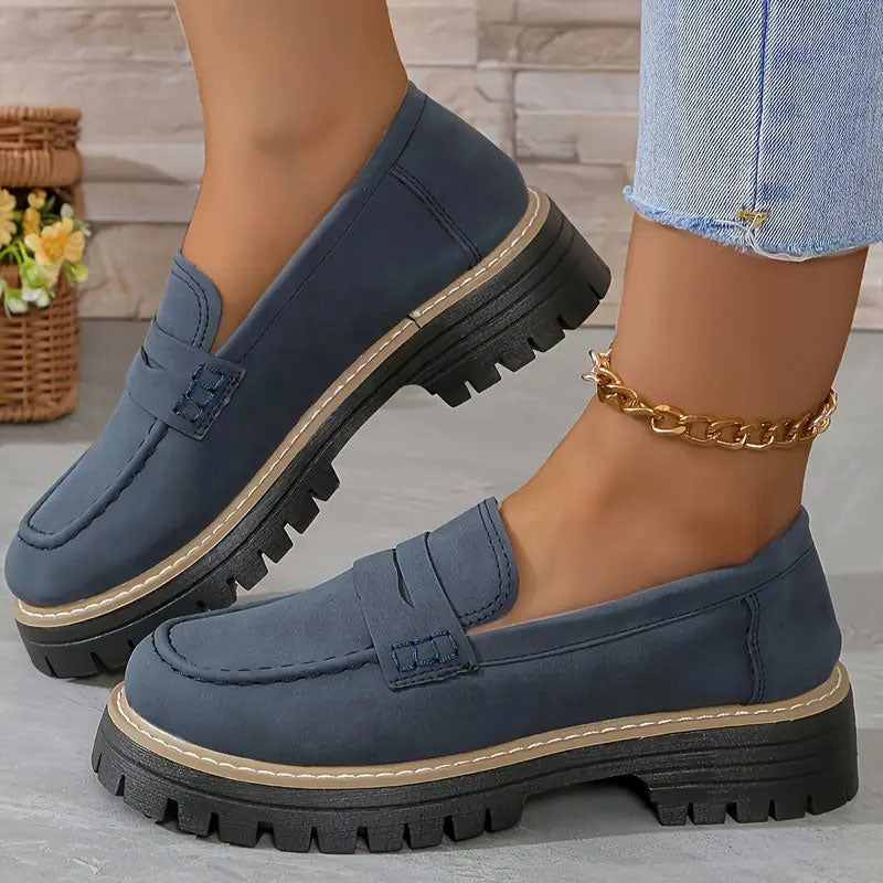 Faith | Women’s Suede Chunky Sole Loafers